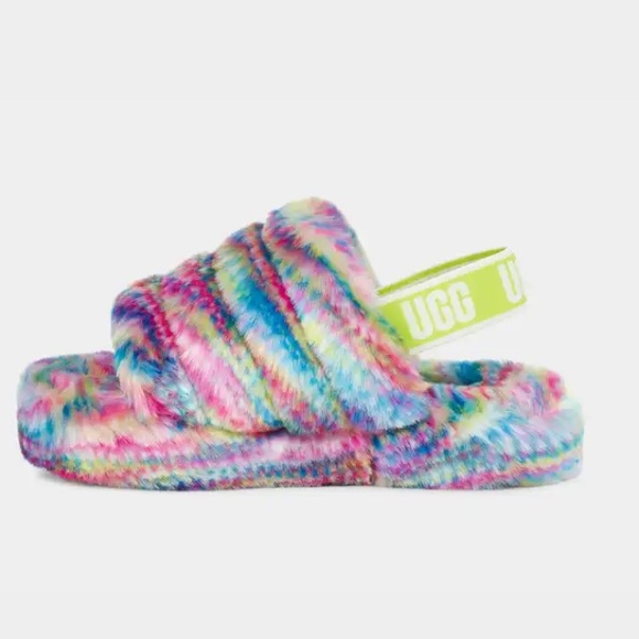 NIB Fluff Yeah Multicolor Pixelate Slides - Picture 3 of 9